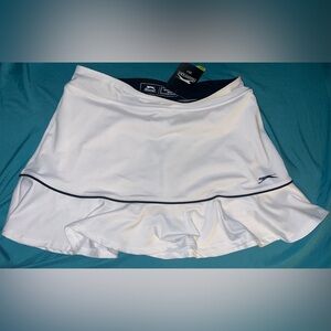 NWT Slazenger White and Blue Ruffled Skater Mini Skirt